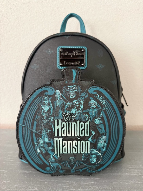 Loungefly Handbags - Loungefly Haunted Mansion Black and Teal with HM Characters.